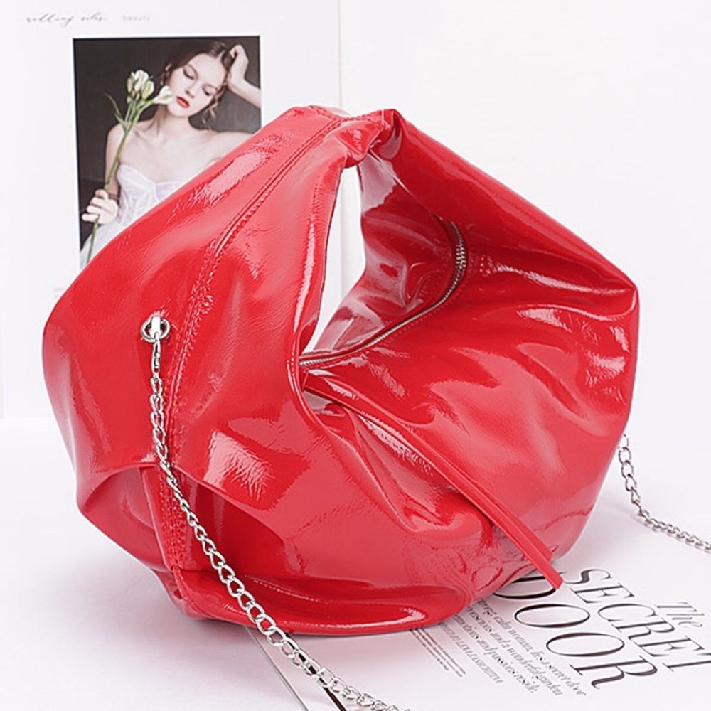 Patent Leather Top Handle Swing Bag - Picture 6 of 6
